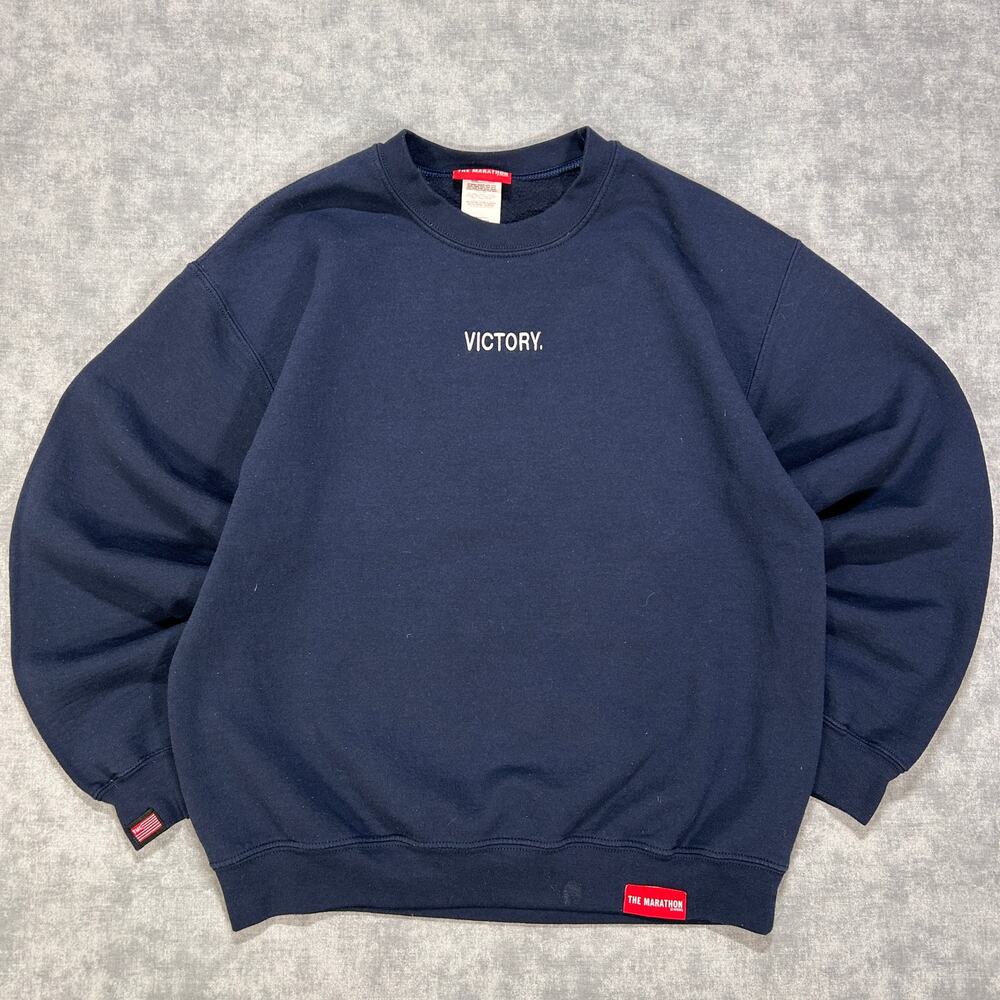 The Marathon Clothing Victory Crewneck Sweatshirt Nipsey Hussle TMC Navy Mens M